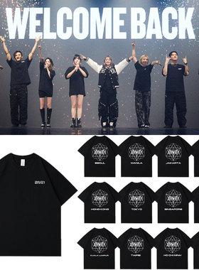 2NE1亚巡演唱会香港东京新加坡曼谷台北澳门周边同款衣服短袖T恤