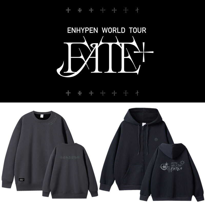 ENHYPE N世巡FATE PLUS演唱会周边同款卫衣服圆领拉链开衫上衣