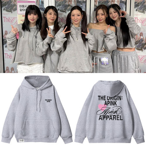 2026Apink亚巡演唱会TheOriginApink周边同款卫衣服套头印花帽衫