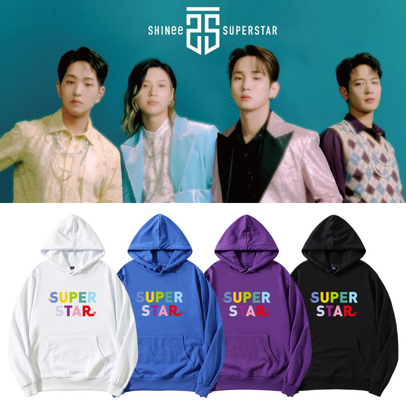 SHINee专周边同款卫衣服套头连帽衫秋冬打歌服加绒薄