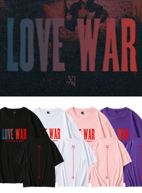 IZONE崔叡娜YENA专LoveWar周边同款短袖体T恤宽松印花打歌衣服