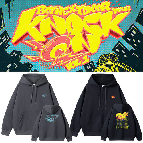 BOYNEXTDOOR2024亚巡演唱会Knock On周边同款卫衣服拉链连帽外套