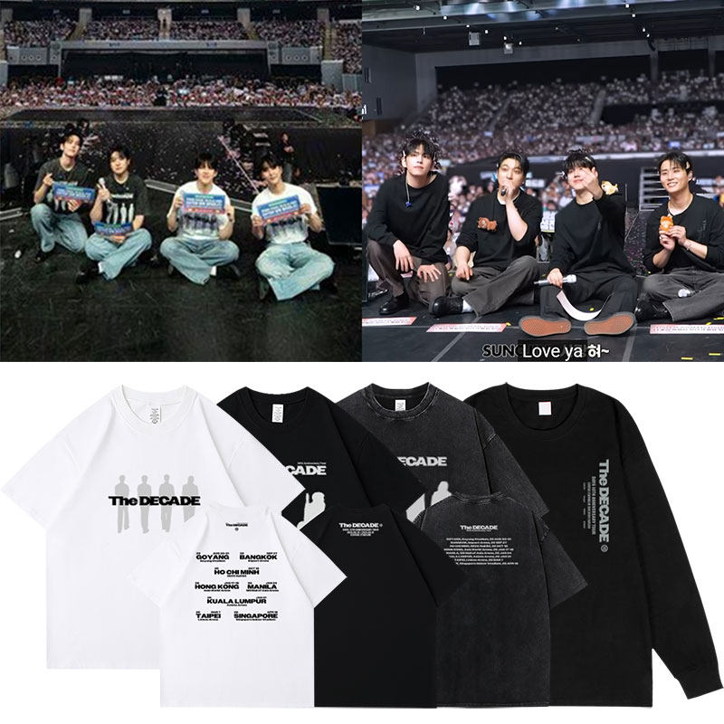 DAY6周边10周年演唱会TheDecade同款短袖T恤纯棉水洗男女装打底衫