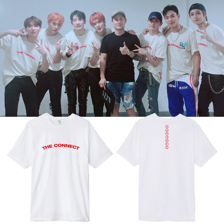 Monsta X组合二巡安可演唱会周边应援衣服同款短袖T恤宽松纯棉夏