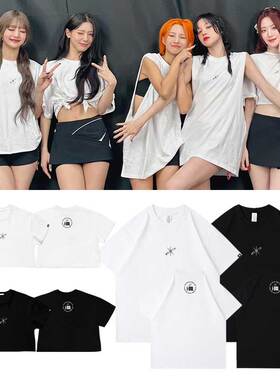GIDLE2024世巡演唱会IDOL首尔场周边同款短袖t恤上衣服印花打底衫