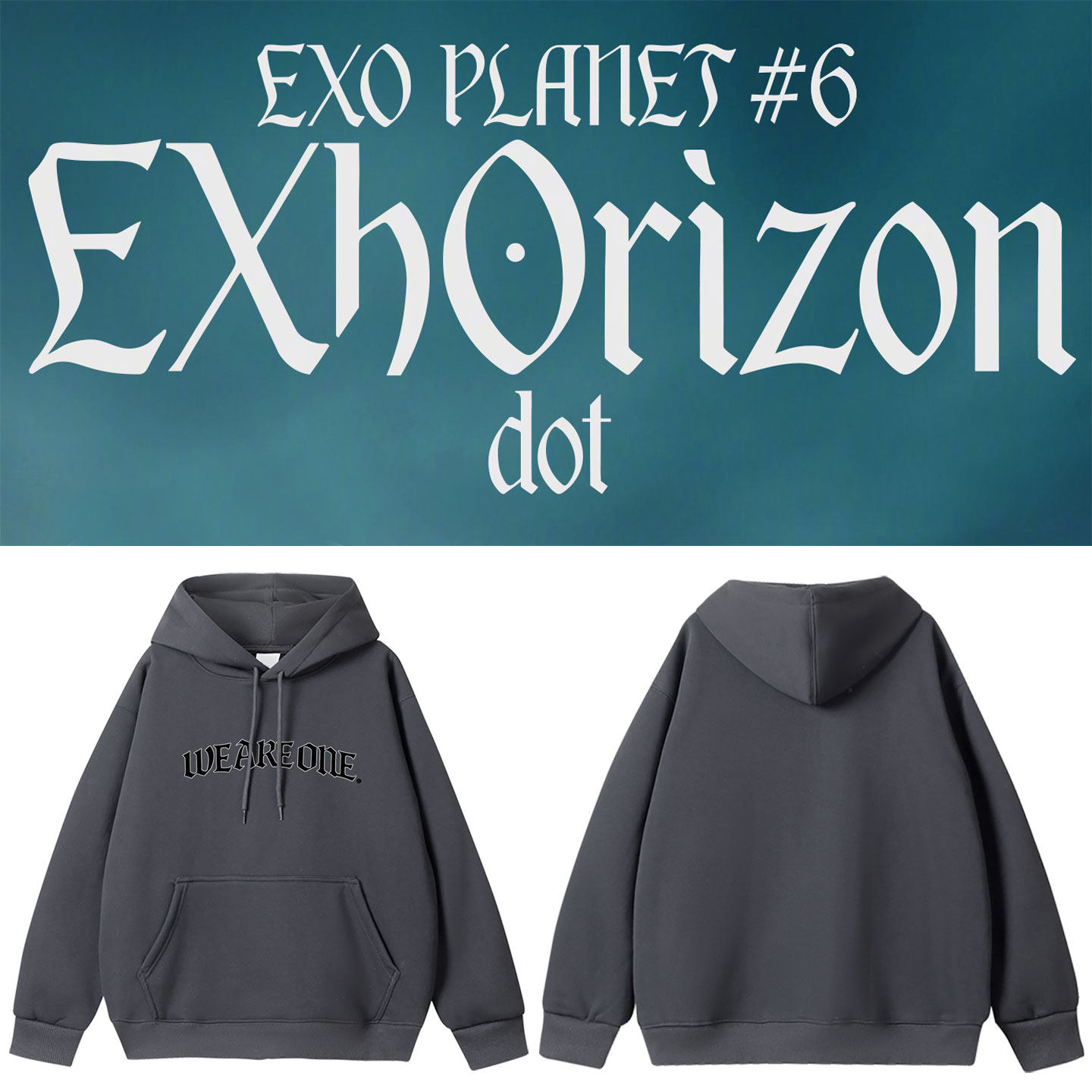 EXO PLANET6 EXhOrizon六巡安可演唱会周边自制印花同款套头卫衣