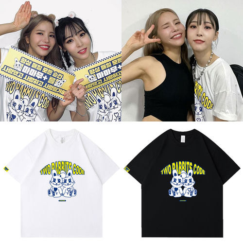 MAMAMOO+演唱会TwoRabbitsCode周边金容仙文星伊同款短袖T恤衣服