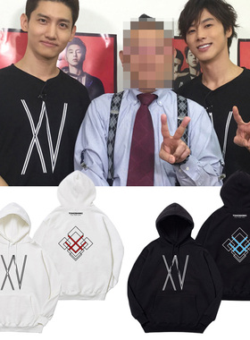 东方神起2019 XV演唱会周边郑允浩沈昌珉同款卫衣套头连帽衫加绒