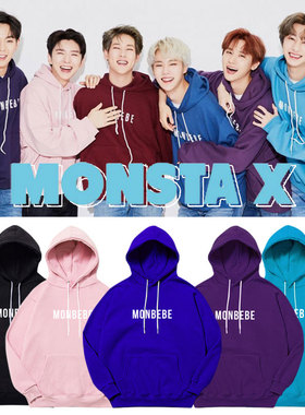 MONSTA X组合周边同款卫衣印花套头连帽衫加绒薄男女打歌服