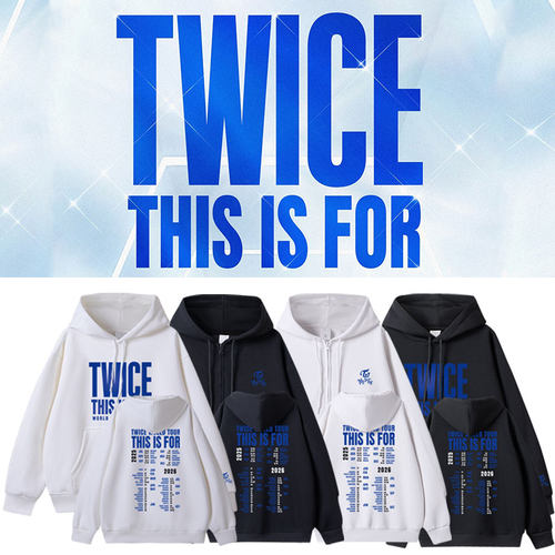 TWICE六巡演唱会ThisIsFor周边应援衣服同款卫衣套头拉链开衫男女