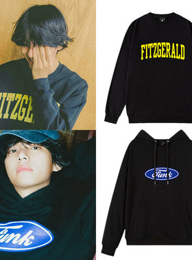 金泰亨V专Layover周边同款卫衣打歌服加绒薄款套头春秋冬季男女