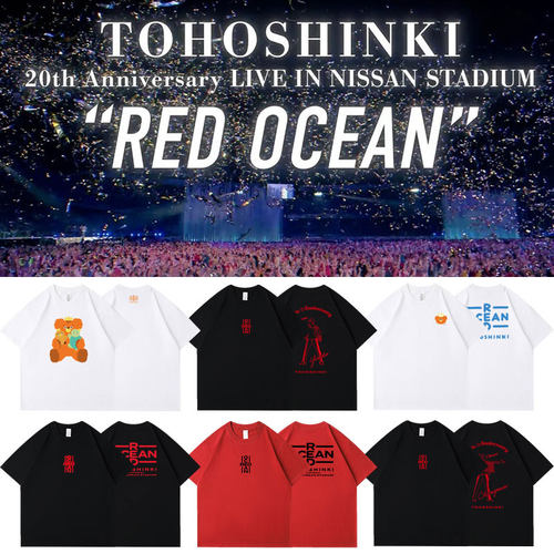 TVXQ东方神起2026演唱会RedOcean周边同款短袖T恤纯棉印花打底衫