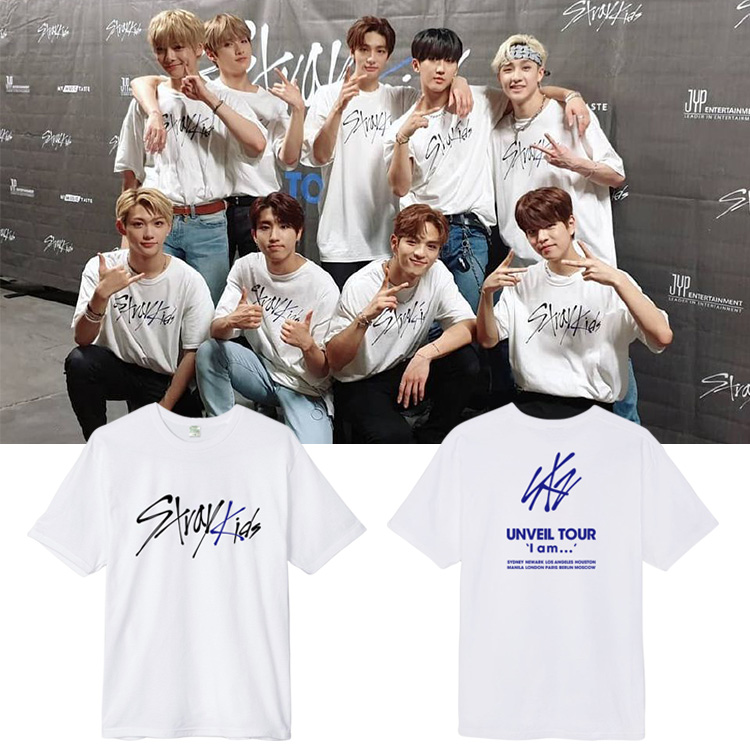 STRAYKIDS演唱会周边衣服同款短袖T恤印花打歌服