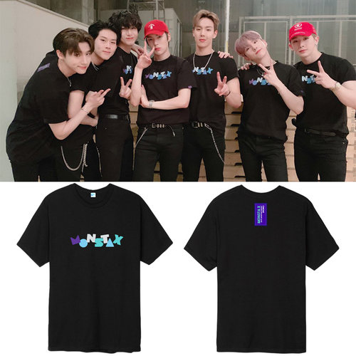 MONSTA X2019日巡FM演唱会周边应援衣服同款短袖T恤宽松纯棉上衣