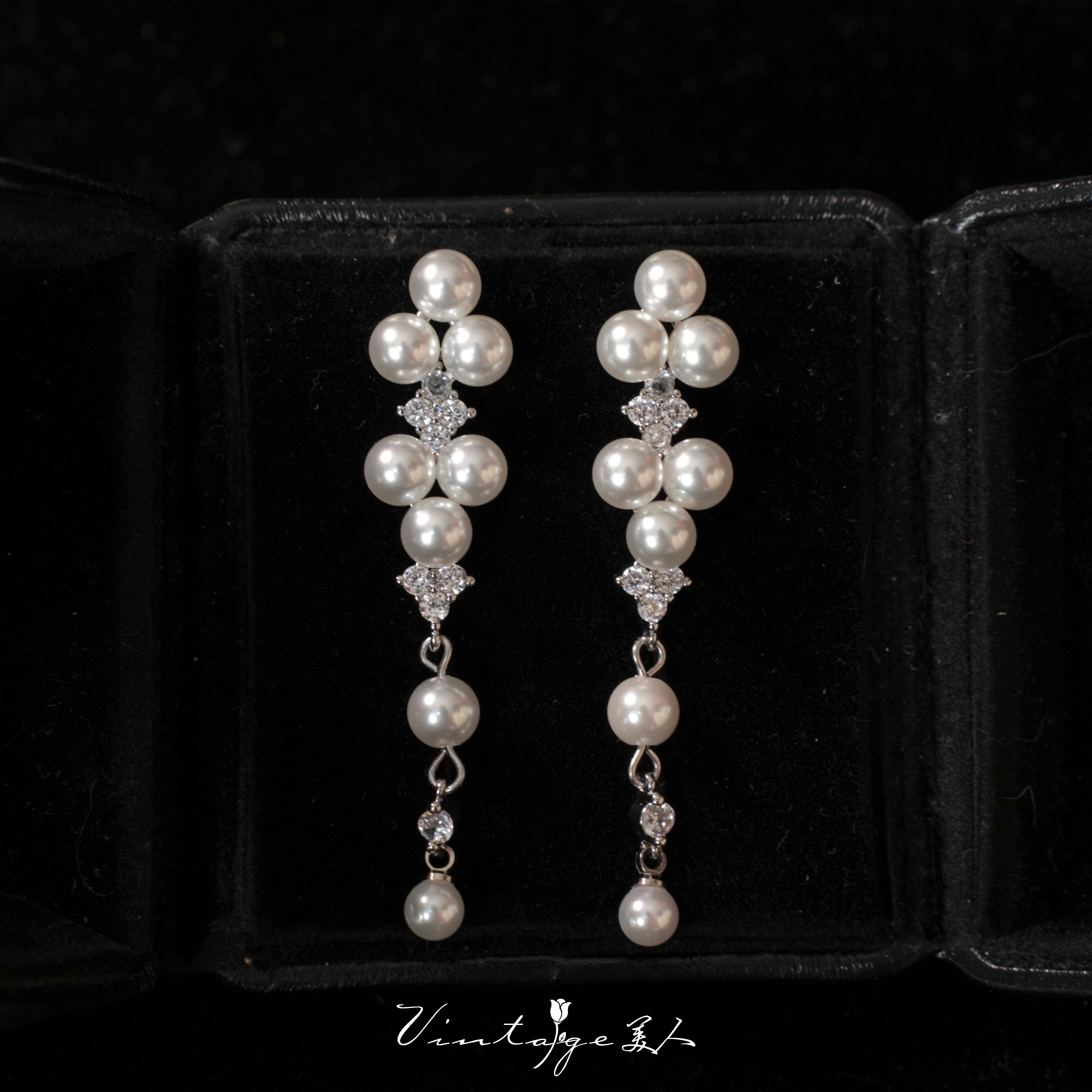 「伊莎贝尔」法式轻奢高级复古精致优雅闪耀小众宴会珍珠耳环耳夹,饰品/流行首饰/时尚饰品新,耳环,淘宝优惠券,粉丝福利购,淘宝优惠卷