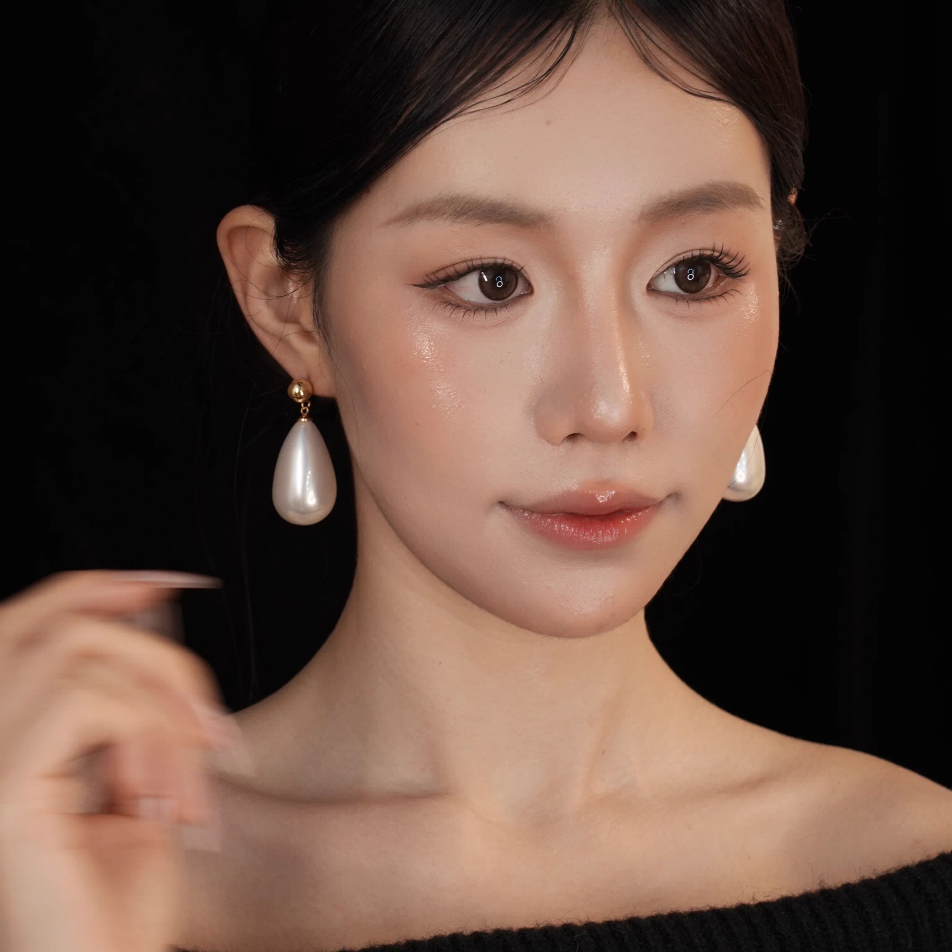 「王室遗珠」vintage法式复古宫廷夸张华丽宴会水滴珍珠耳环/耳夹