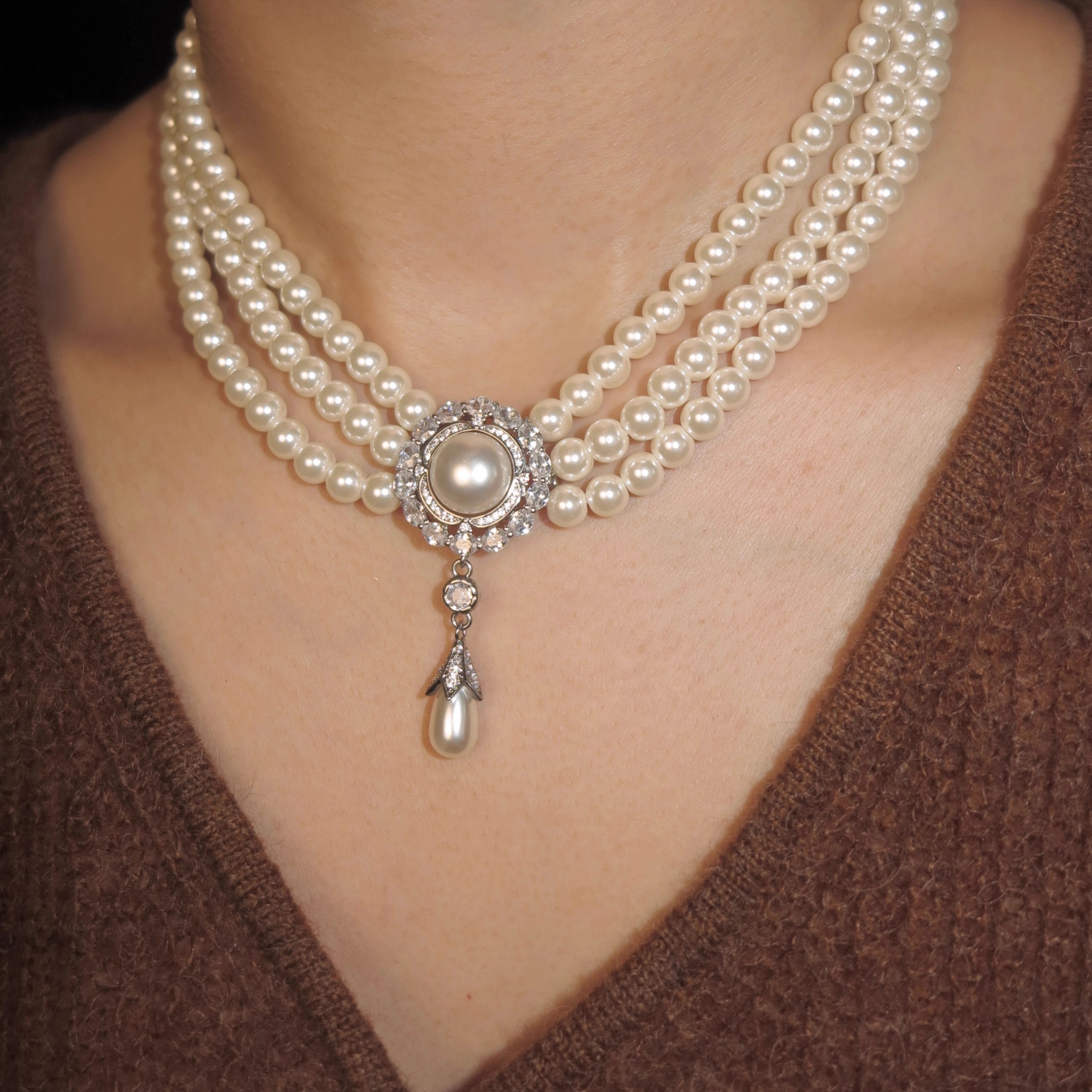 莫妮卡王妃｜奢华复古珍珠项链