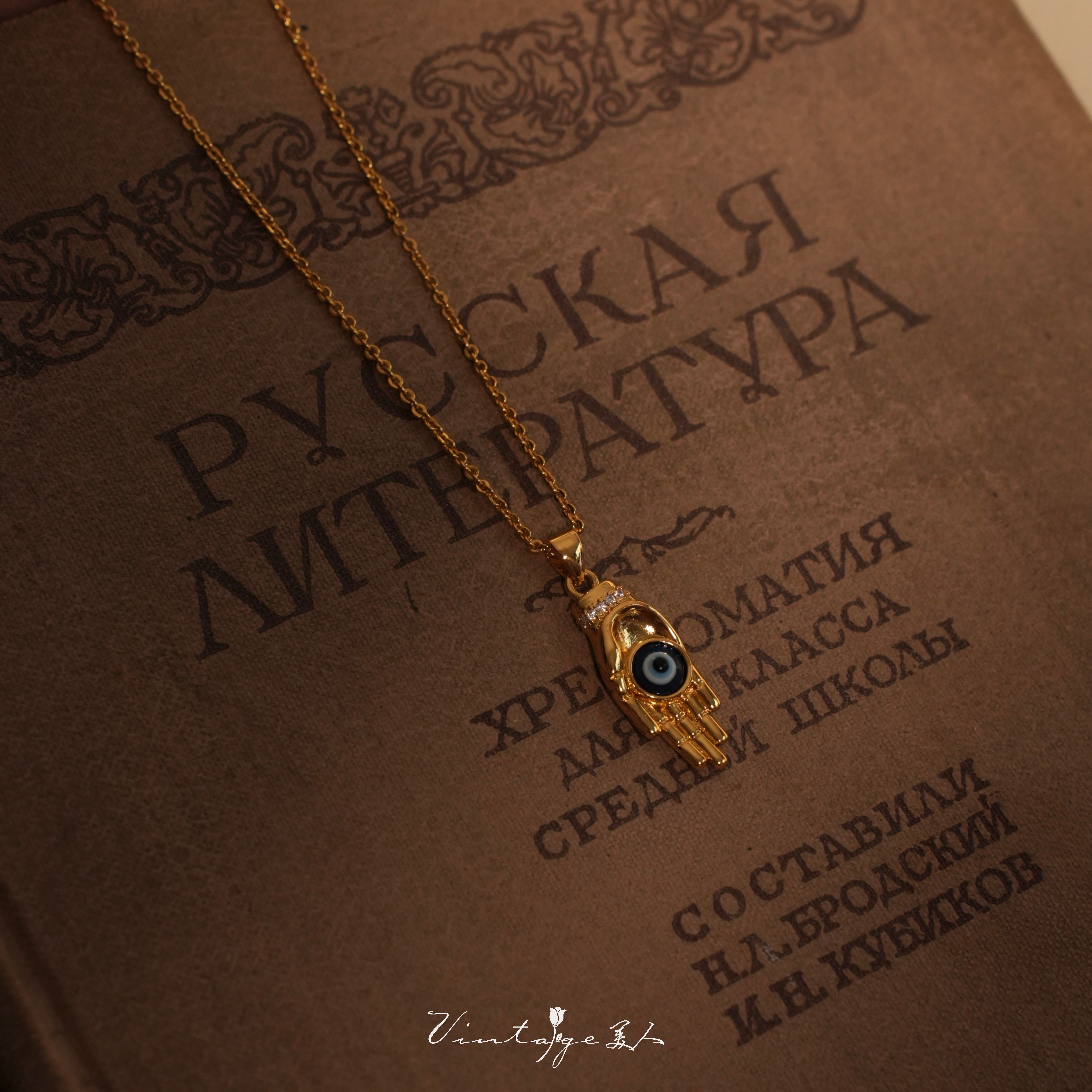 赫鲁斯之眼vintage法式复古项链