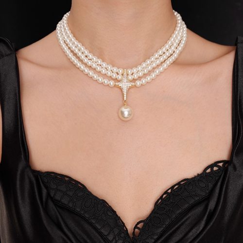 霍格沃兹vintage北极星珍珠项链