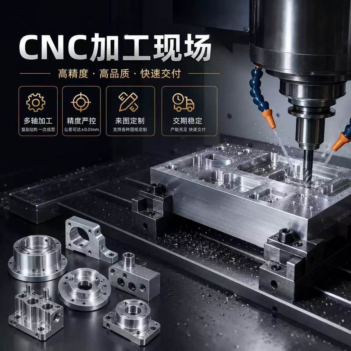 来图定制非标件机加工打样图片
