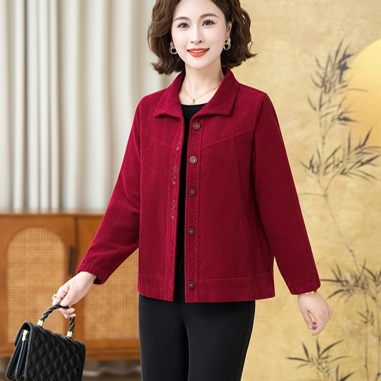 秋依妈妈春秋外套女短款2025中老年女装