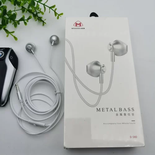 品牌S360耳机斜入耳式立体声有线耳机 线控耳塞K歌游戏带麦通话