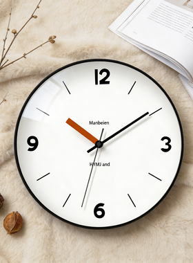 自动对时电波表家用客厅卧室静音创意现代简约挂钟2026新款钟表