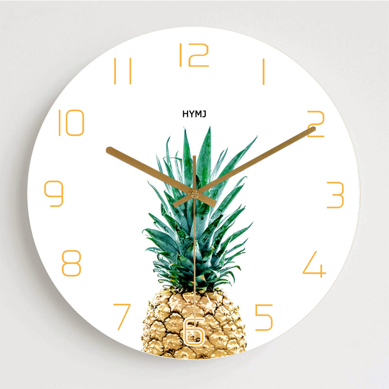 Modern minimalist pineapple clocks and watches a living room Wall clock originality Northern Europe Mute personality Bedroom decor quartz Clockin the Home accessories , Home bell ornaments/Alarm Clock , Wall clock  category - from Buy2taobao.com to provide professional Taobao agent buy service