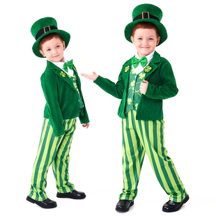 St. Patrick's Day圣帕特里克节绿色节爱尔兰妖精三叶草小西装服