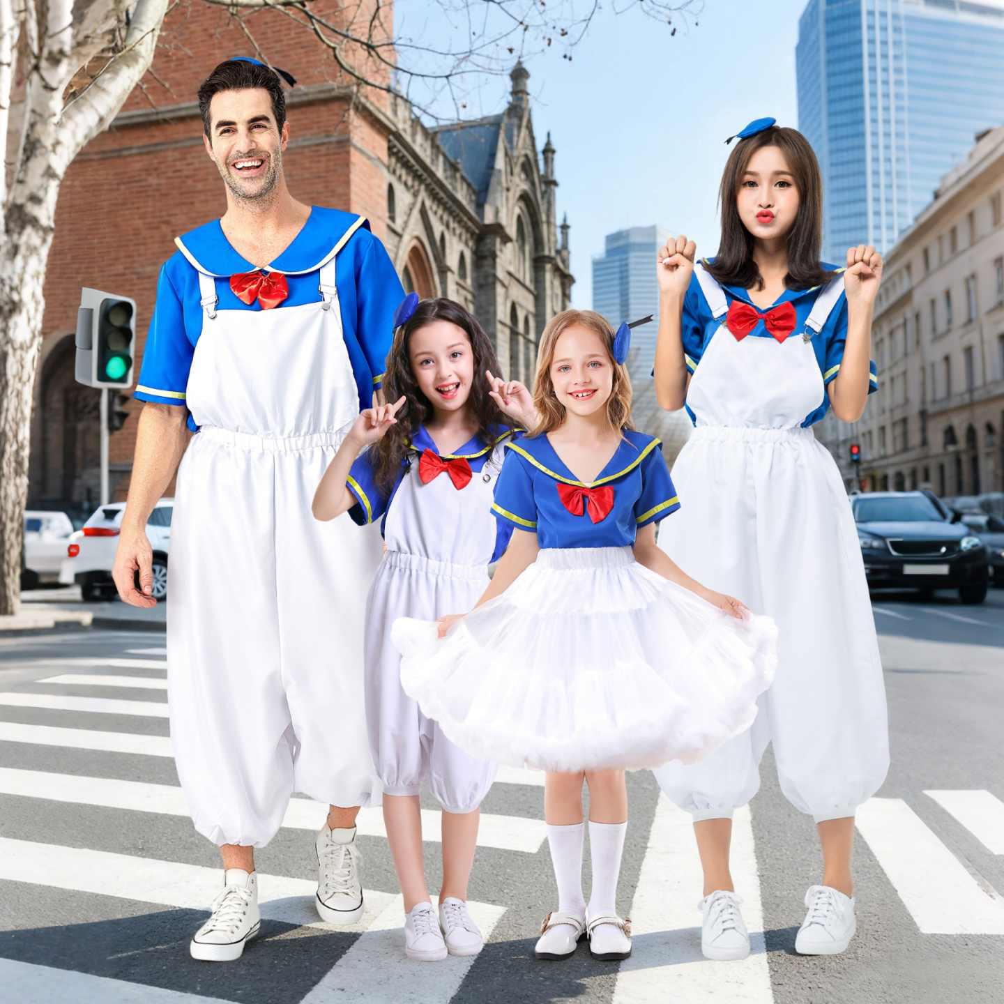 万圣节亲子装海军领水手服