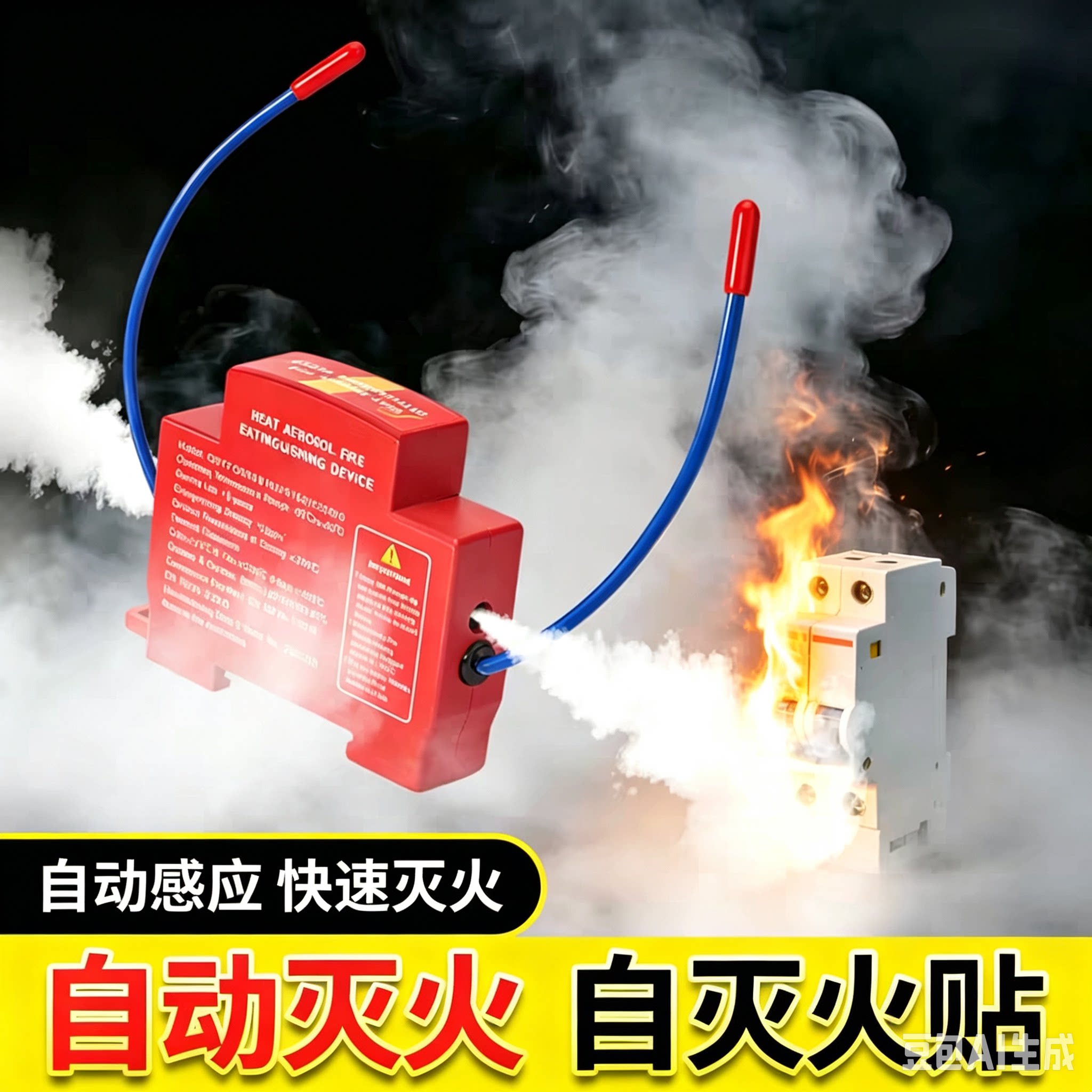 全自动灭火贴灭火器车用家用发动机电箱电表箱热气溶胶装置灭火宝