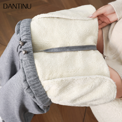 孕妇运动裤秋冬款加绒加厚保暖棉裤女外穿小个子大码束脚卫裤冬季