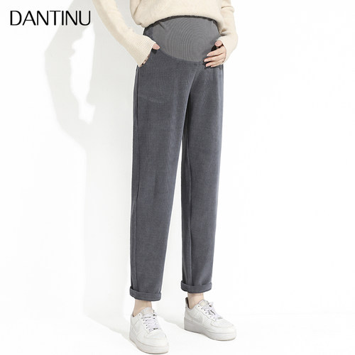 加绒哈伦萝卜网红洋气孕妇裤子