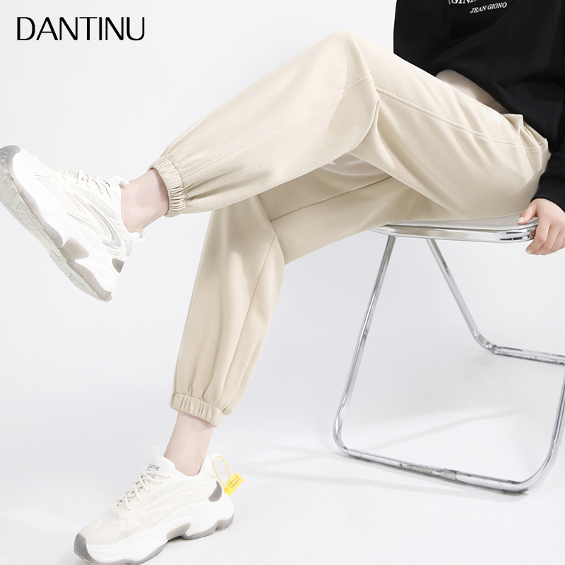 孕妇运动裤春秋时尚外穿休闲宽松卫裤薄款九分秋季打底大码直筒裤