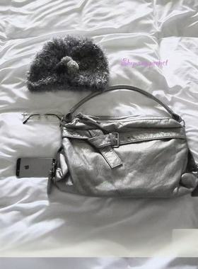 新品古早做旧柔软中古风机车托特包单肩斜挎包