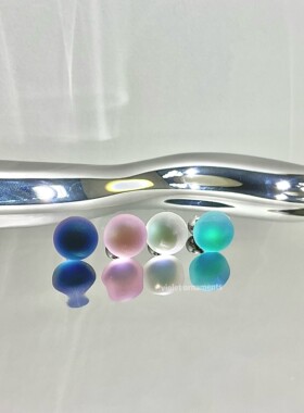 Violet绝美磨砂极光耳骨钉女钛钢耳蜗钉螺丝拧扣耳钉辣妹小众耳饰
