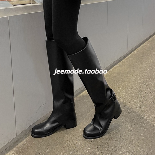 女鞋女靴韩版时尚皮带扣