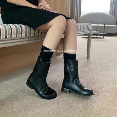 其他欧美短靴方跟女靴