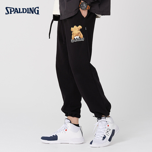 LBS09PL006 长裤 Spalding斯伯丁纯棉小熊印花百搭休闲时尚 运动裤
