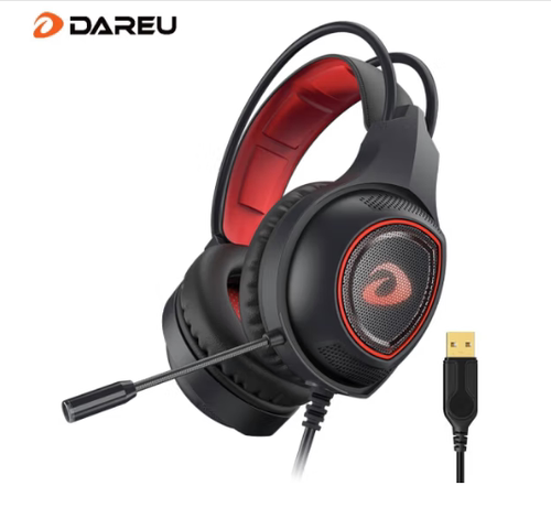 达尔优 LH712耳机 USB7.1头戴式吃鸡游戏电竞带麦声道有线耳机