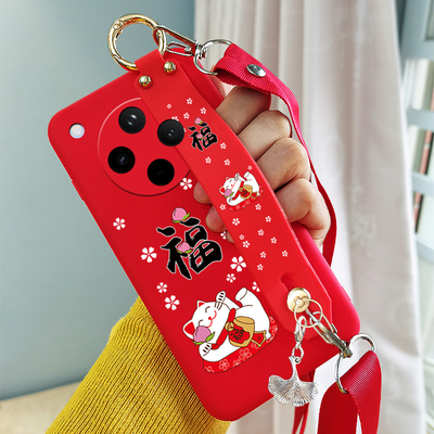 适用oppo findx7ultra手机壳PHY110腕带oppofindx7ultra套斜挎斜挎新软壳学生新款手腕吊坠软外壳男女款新年