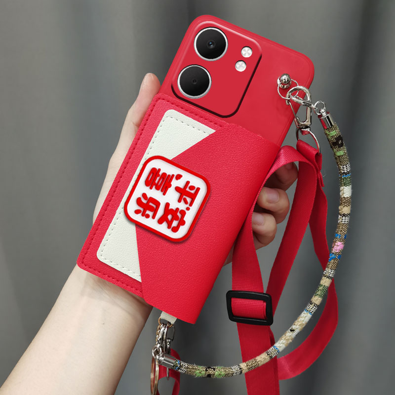 适用华为畅享50z手机壳畅想50z双层零钱卡包保护套EVE一AL00斜挎挂绳ALOO全包软壳畅亨5oz外壳EVEALOO女新款