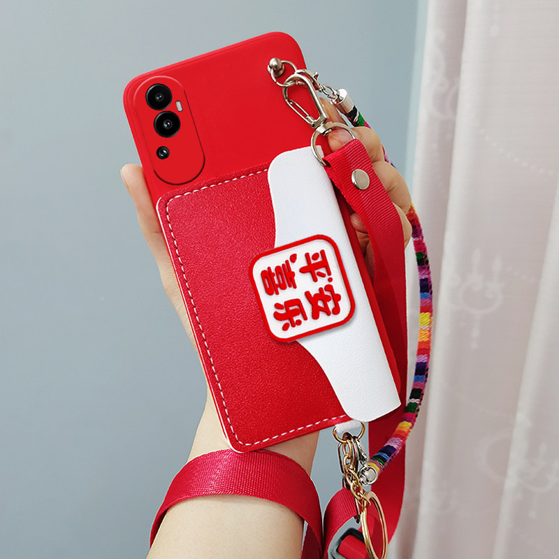 适用OPPO reno10手机壳reno10pro零钱包PHW110斜挎背挂绳PHU110套零钱卡包挂脖绳套斜跨背带挂脖绳保护套软