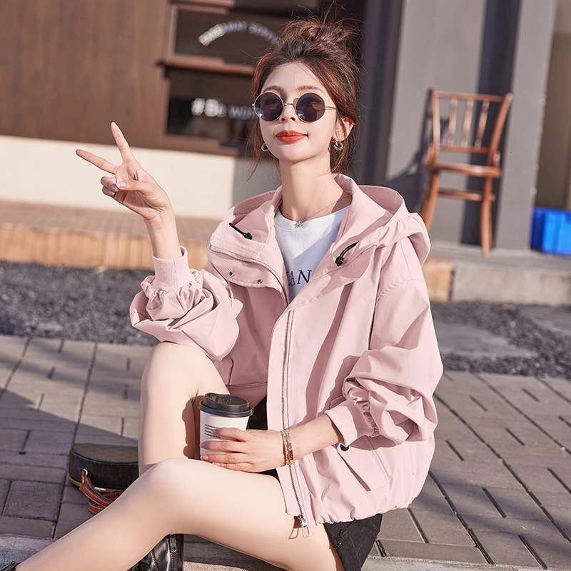 实拍短款风衣外套女2025