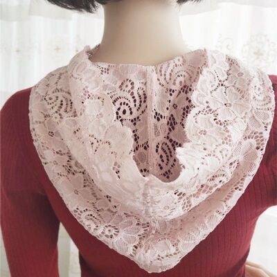 假领子连帽蕾丝小装饰性感搭配大