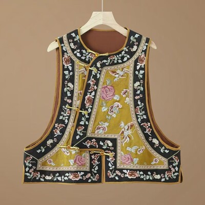 2025中式新款刺绣复古马甲