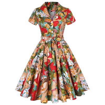 女裙fashion women dress stylish dresses vestidos欧美赫本风
