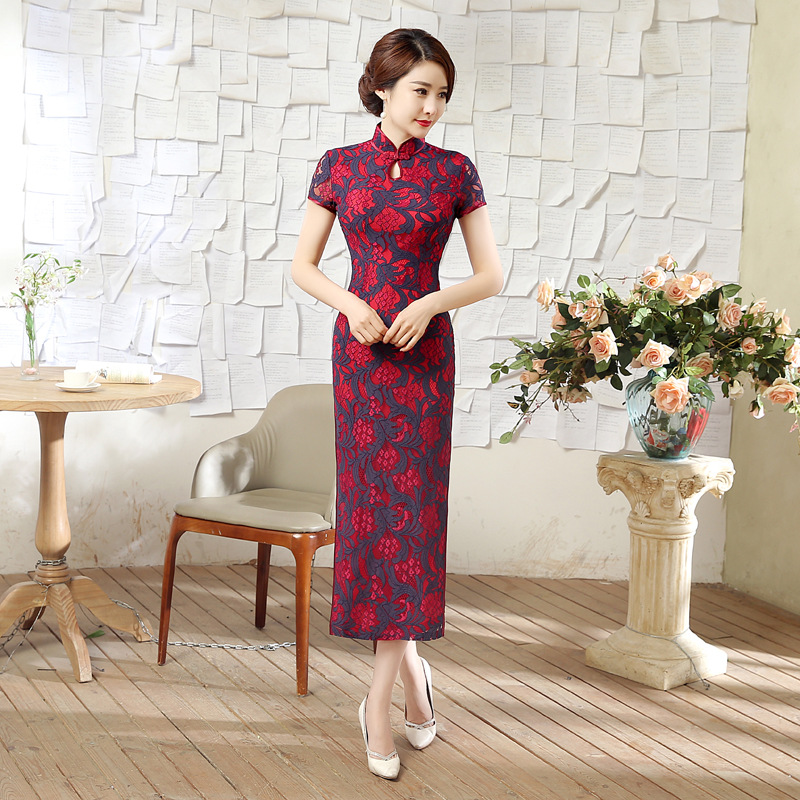 长旗袍cheongsam qipao chinese traditional dress chipao long