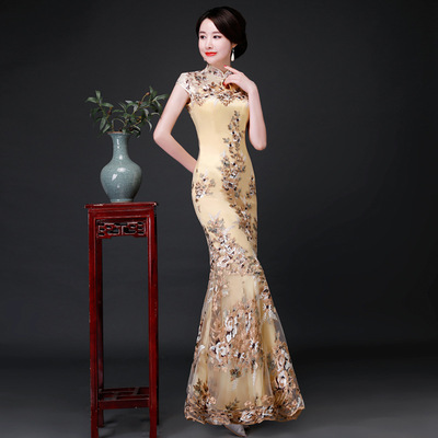 chinese traditional dress cheongsam women chipao qipao旗袍女