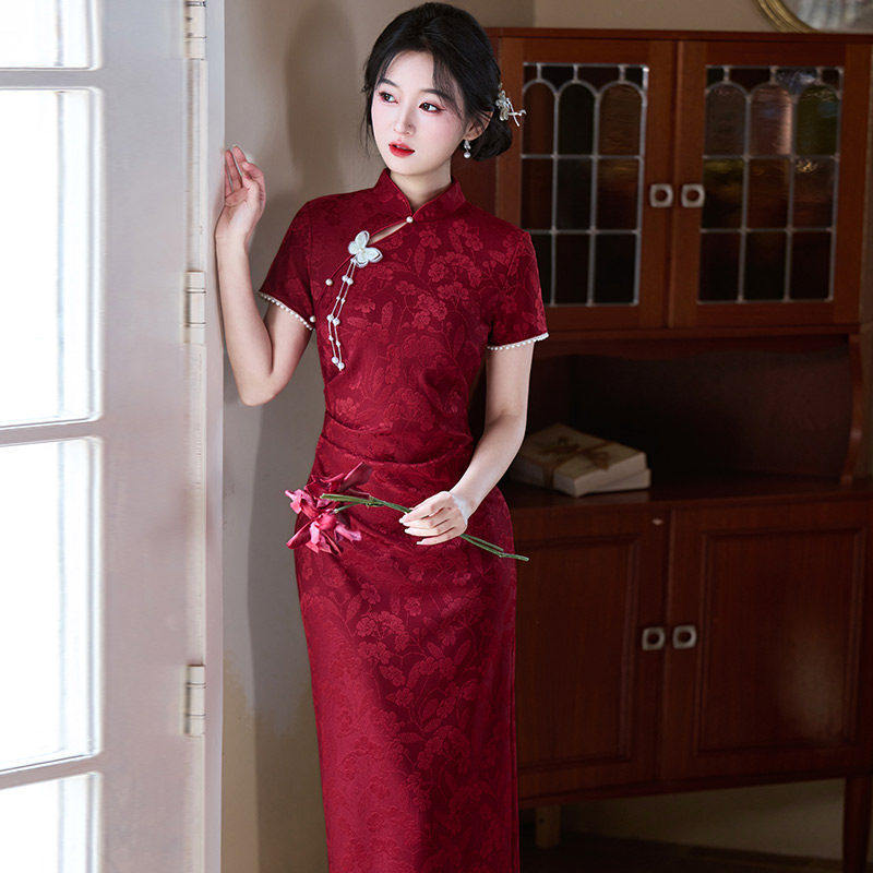旗袍Qipao Cheongsam Chinese Traditional Dress Chipao红色